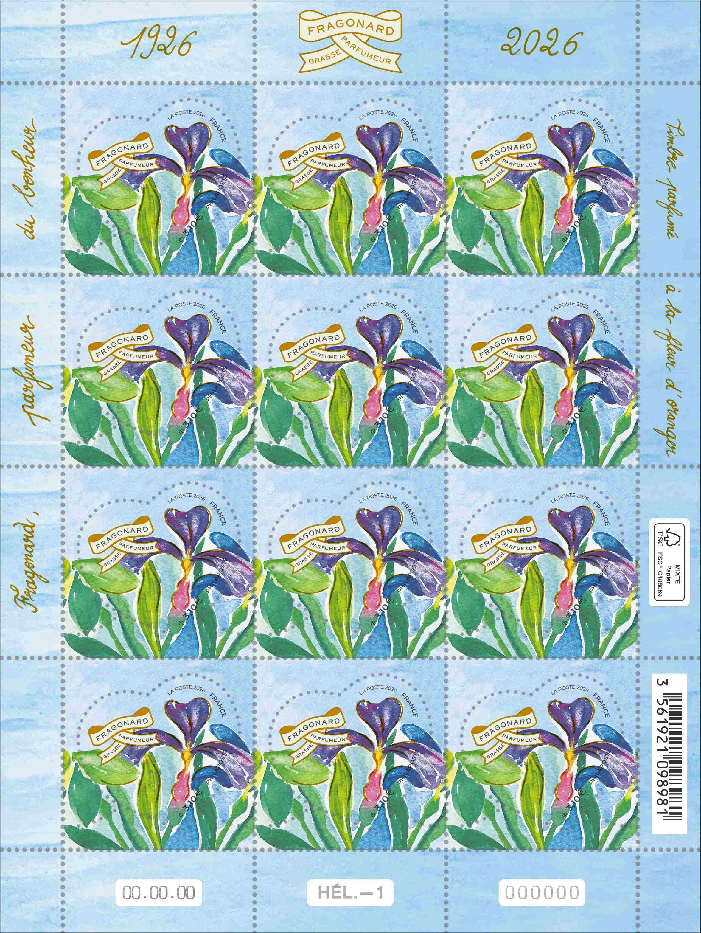 Emission Timbres coeur : Maison Fragonard